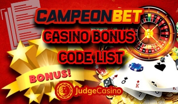 Campeonbet casino bonus code